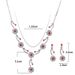 ETERNAL VOWS - Personalized Silver Diamond Wedding Jewelry Set (Claw Chain Necklace & Earrings,Bridal Luxury)_ipsvogv.com