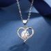 Kwai Online Live Broadcast Love Design Silver Necklace Imitate D Color Moissanite Female Pendant_ipsvogv.com