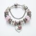 Hot selling new bracelet Pink colored glaze crown beads DIY love pendant bracelet_ipsvogv.com