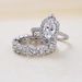 Sanjie New Fashion Jewelry Oval Zircon Women's Set Ring_ipsvogv.com