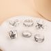 New Personality Number 8 Skull Spider Bat Snake Animal 7-piece Set Ring_ipsvogv.com