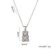 Necklace female Net Red Bear zircon light luxury sweet cool style niche light luxury new design pendant temperament titanium steel necklace_ipsvogv.com
