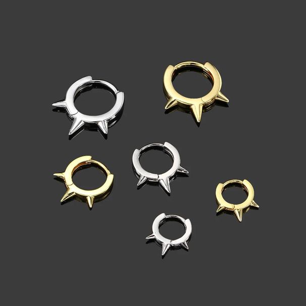 Unisex popular punk rivet round earrings for women with smooth zircon piercing earrings earrings_ipsvogv.com