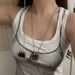 Unisex Personalized Natural Tiger Eye Stone Bag Round Bead Tassel Necklace Niche Internet Celebrity Temperament Fashion Casual Sweater Chain Trendy_ipsvogv.com