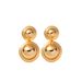 French Light Luxury Gold-Plated Copper Ins Style Geometric Cube Earrings Simple Fashion Studs Ear Jewelry_ipsvogv.com