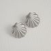 Retro Plated Titanium Steel Shell Wrinkle Stripe Earrings_ipsvogv.com