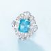 Atmospheric Ice Flower Cut High Carbon Diamond Earrings S925 Silver Inlaid Aquamarine Colored Gemstone Earrings Versatile_ipsvogv.com