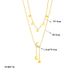 Korean double-layer stacked white shell star moon titanium steel versatile tassel clavicle chain jewelry necklace_ipsvogv.com