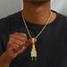 Fashionable hip-hop trend men's necklace, personalized power plug pendant, Cuban chain, new exaggerated neck chain_ipsvogv.com