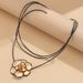 Exaggerated 3D Flower Earrings Design Sense Black Edge High-end Fashion Niche Necklace Jewelry For Women_ipsvogv.com