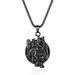 Retro Nordic style Viking wolf titanium steel necklace men's Viking text pendant personalized accessories_ipsvogv.com