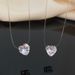 Classic Jewelry Valentine's Day Simple Transparent Crystal Line Zircon Pendant Necklace Female Love Clavicle Chain Necklace_ipsvogv.com
