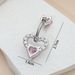Wind, personality, love, niche design, versatile nail, inlaid zircon navel buckle, puncture accessory_ipsvogv.com