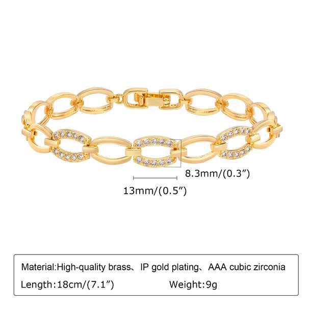 Women's Jewelry Copper Bracelet Square Heart Shaped Four Leaf Clover Snake Head Zircon Geometric Jewelry_ipsvogv.com
