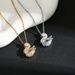 Stainless Steel Gold Plated Fashion Cute Crystal Swan Pendant Necklace For Women Princess Birthday Party Jewelry Gifts_ipsvogv.com