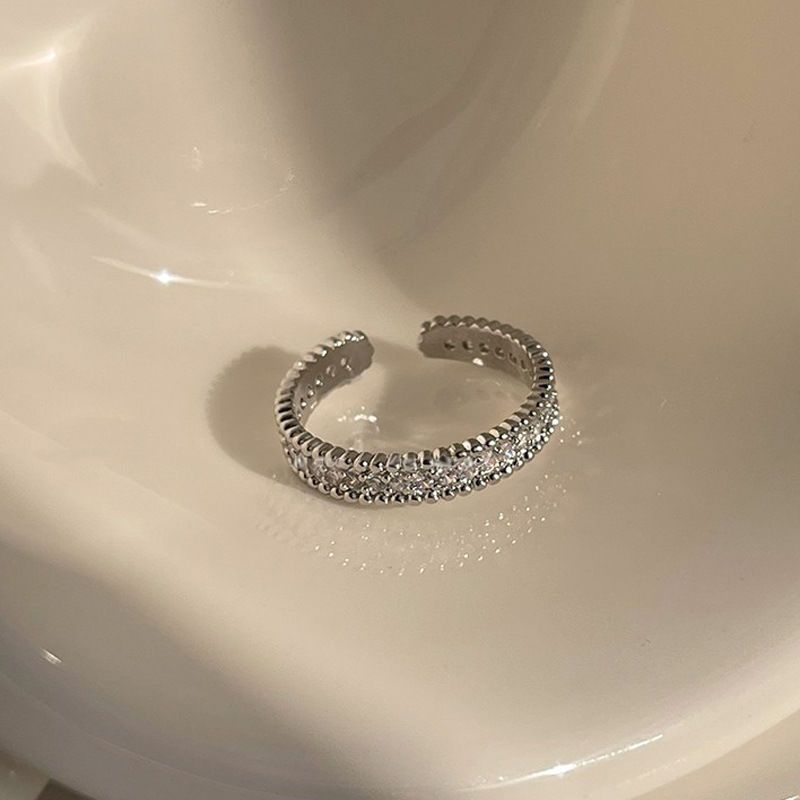 women A Interwoven Zircon For With Niche Design, Simple Adjustable Opening, Index Finger Ring, Exquisite And High-end Design, Opening, Ring,_ipsvogv.com