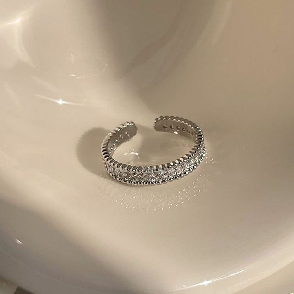 women A Interwoven Zircon For With Niche Design, Simple Adjustable Opening, Index Finger Ring, Exquisite And High-end Design, Opening, Ring,_ipsvogv.com