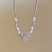 of 【 Collection 5023 People 】 Butterfly ! Knot Zircon Pearl Necklace Women's Summer Internet Celebrity Cool Spicy Girl 【 】_ipsvogv.com