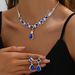 Jewelry For Banquet Wedding Party Elegant Temperament Necklace Earring Bridal Accessories Set_ipsvogv.com