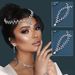 Cross Level Rhinestone Handmade Headdress Bridal Headband Hanging Rhinestone Forehead Chain Headband Simple Temperament Performance Photo Headband_ipsvogv.com
