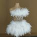 Women's Clothing lace rhinestone waisted tutu skirt cute sweet evening dress stage short skirt _ipsvogv.com