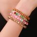 Bohemian Style Wooden Bead Bracelet Holiday Style Fashion Rainbow Color Soft Clay Bracelet DIY Beaded Bracelet Jewelry Female_ipsvogv.com