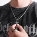 Cross Necklace, Men's Trendy Melon Seed Chain With Diamond Inlaid Pendant, Titanium Steel Hip-hop Versatile Accessories,_ipsvogv.com