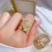 【 Real Gold 】 Bow Knot Zircon With Adjustable Opening Simple Hand Decoration Couple Ring_ipsvogv.com
