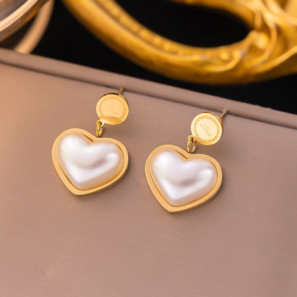 Whole Body Titanium Steel Furnace Electroplating Peach Heart Heart-shaped Necklace, Women's Collarbone Chain Straight_ipsvogv.com