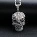 New Hip-Hop Jewelry Stainless Steel Gold-Plated Full Diamond Skull Snake Pendant Necklace_ipsvogv.com