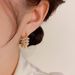 French Style Elegant Luxury High-end Personality Pearl Zircon Sweet Niche Design Fashion Earrings_ipsvogv.com