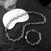 Rectangular OT Buckle Punk Hip Hop Stainless Steel Interlocking O Shaped Men's And W Omen's Titanium Steel One Word Buckle Cuban Bracelet_ipsvogv.com