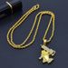 New Hip Hop Men's Prayer Hand Pistol Pendant Trendy Fashion Diamond Set Necklace K1170_ipsvogv.com