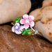 Cao Shi SHEIN Overseas New Handicrafts Sweet Flowers Enamel Colorful Drip Glue Ring Valentine's Day Gift Accessories_ipsvogv.com