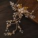 Bridal Jewelry Crystal Long Hair Comb Insert Comb Braided Rhinestone Hair Accessories Wedding Jewelry Veil Accessories_ipsvogv.com