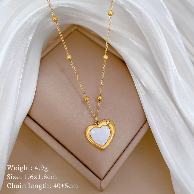 Body 【 Full Titanium Steel 】 Love Shell Personality Minimalist In The Stove, Genuine Gold Necklace, Female Ins Net Red 【 】 Stove, Necklace,_ipsvogv.com