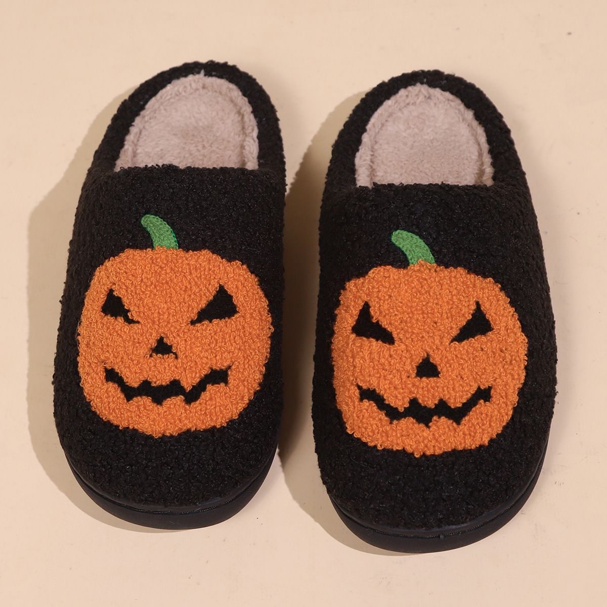 New home cute cartoon pumpkin cotton slippers for men and women couples warm cotton slippers_ipsvogv.com