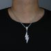 Men's Jewelry Hip Hop New Lightning Pendant White And Blue Color Luminous Necklace Jewelry Popular Jewelry_ipsvogv.com