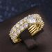 New Accessories Fashion High Grade Diamond Full Zircon Pair Ring Design Copper Women's Engagement Wedding Set_ipsvogv.com