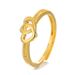 Vietnamese Sand Gold Double Love Women's Heart Shaped Simple, Fashionable, Versatile, Non Fading, Adjustable Ring_ipsvogv.com