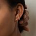 Brass With Real Gold Plating, Popular With Zircon, Personalized Half Circle, Versatile Gold Earrings_ipsvogv.com