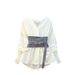 Women's Plus Size Suit Waist Shirt Denim Skirt Two Piece Suit Trendy_ipsvogv.com