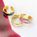 Adjustable Open Women's Genuine Gold Plated Enamel Glaze Fashion Cool Style Men's Ring_ipsvogv.com