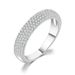 Fashion five row diamond women's ring ins style zircon micro inlaid gold plated versatile ring_ipsvogv.com