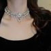 Baroque Pearl Necklace Women' Exaggerated Heavy Duty Zircon Evening Dre Birthday Bridal Sweater Neck Chain_ipsvogv.com
