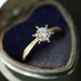 S Silver Six Claw Hollow Set Zirconia Diamond Pure Beauty Snowflake Female Open Gift Tail Ring_ipsvogv.com