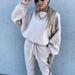 Women's Clothing autumn and winter new fashion solid color sweatshirt casual two piece set_ipsvogv.com