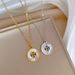 Body 【 Full Titanium Steel 】 Fritillaria Coin Female Niche Design Minimalist Pendant Short Collarbone Chain Korean 【 】_ipsvogv.com