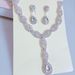 Twist Long Earrings Necklace Set Light Luxury Temperament Crystal Pendant Two-Piece Wholesale_ipsvogv.com