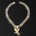 Hip Hop Street Animal Necklace Men's Cuban Chain Decoration Personalized Alloy Eagle Pendant_ipsvogv.com